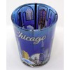 Chicago Illinois Purple Skyline Letters Shot Glass