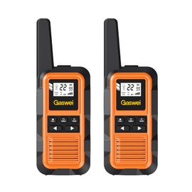 Gaswei G2pro 2 Watt Heavy Duty Walkie Talkies - Waterproof, Shock Resistant, Long Range & Rechargeable Two-Way Radio with VOX Long Range for Job Site 2 Pack(Orange)