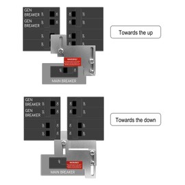QAGGUM Generator Interlock Kit Compatible with Eaton Challenger BR Series 150 and 200 Amp Panels, Interlock Breaker Kit 1 1/4 to 1 1/2 Inches Spacing Between Main and Generator Breaker