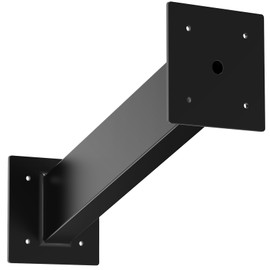 Keypad Mounting Post Bracket, Universal Gooseneck Keypad Pedestal for Keyboard on Automatic Gate Opener Systems or Garage Door, Black