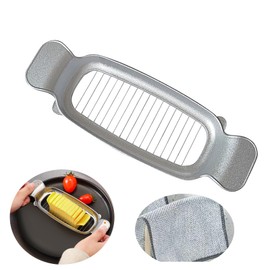 WYCWYQDR Butter & Cheese Slicer Stainless Steel Multipurpose Cheese Slicer，With Ergonomic Handle, Suitable For Cutting Cheese, Butter, Eggs, Fruit And Other Softer Solid Food Use.