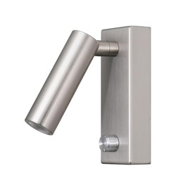 Agese Surface Wall Mounted Reading Light Sconces Lamp Knob Dimmer Switch LED 5W Warm White 3000K Hardwired(Nickel WL300)