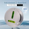 Metal flange circular horizontal bubble T-shaped XY axis bidirectional level,