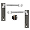 2 Pack J-Bolt Gate Hinge with Plate, Heavy Duty Welded
