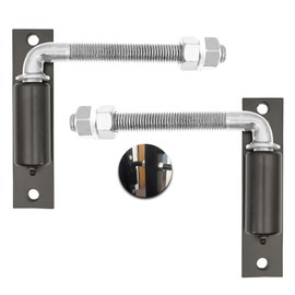 2 Pack J-Bolt Gate Hinge with Plate, Heavy Duty Welded Hinge for Doors Gates, Driveway Gates for Welding on Larger Iron or Steel Gates (Silver-B-7 Inches)