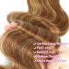 Highlight Brown Body Wave Bundles with 5x5 Closure 100% Unprocessed
