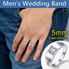 Promise Ring for Him Plain Silver Love Band Wedding Band Rings for Men