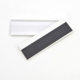Magnetic Label Holders for Insertion Labels 200mm Wide / Ticket Holder / Label Holder (21mm Height, White, Pack of 10)