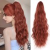 XIXISNOW 24'' Clip On Ponytail Extension for Women with Claw