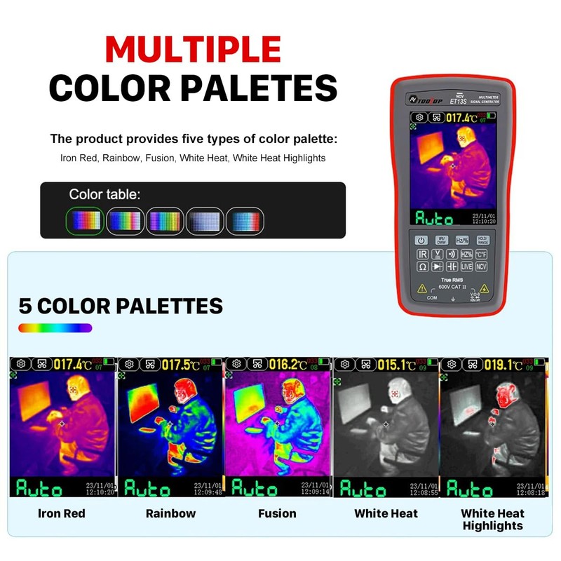 FIXCHIGO 2 in1 Thermal Imaging with 10000 Counts Multimeter Function