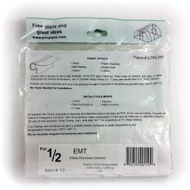 Snap Clamps for 1/2-Inch EMT, White, Pack of 10
