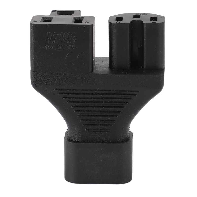 IEC320 C14 to C13 and 5‑15R Power Adapter Male to