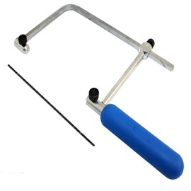 Adjustable Saw, Multi-Purpose Jewellery Hacksaw U-Shaped Saw Frame with 2 Spiral Replacement Saw Pieces for Wood Glass Metal