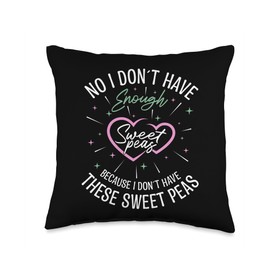 Sweat Pea Gardening Plants Live Seeds Sweat Pea Flower Throw Pillow