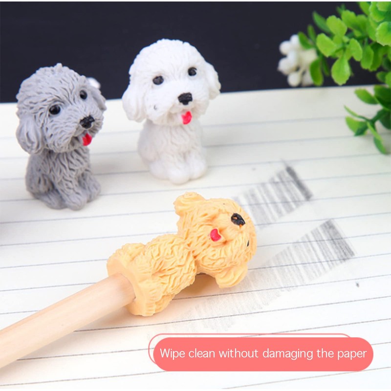 Ranvi 36 PCS Cartoon Animal Dog Eraser,Creative Teddy Dog Shaped
