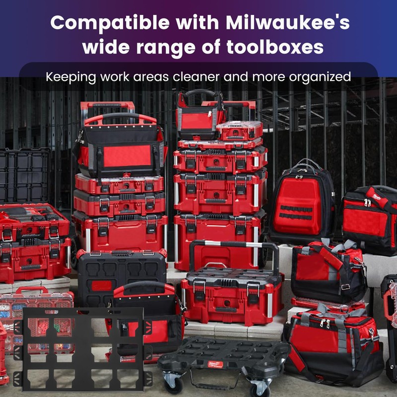Mounting Plate Compatible with Milwaukee Packout Toolboxes, 48-22-8486 for Milwaukee