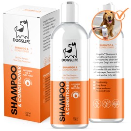 Dog Shampoo Conditioner | All-in-One Shampoo For Dogs | Anti Itch, Tick & Flea Shampoo | Soothing Natural Shampoo For Dogs | Lavender & Chamomile