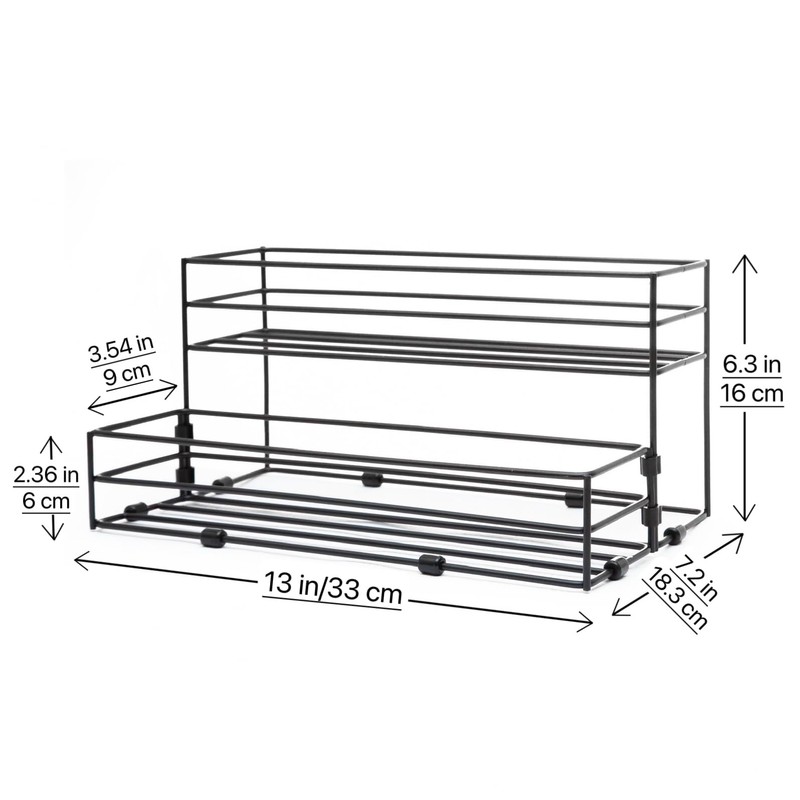 TelKeen 8 Bottles Coffee Syrup Rack Organizer, Coffee Syrup Stand