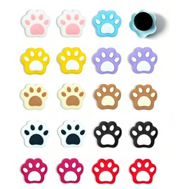 Tandarui 20 Pack paw Print Charms, Decoration Pins Pack for Shoes