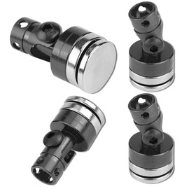 lvifloae Pack of 4 Aluminium RC Body Posts Magnetic RC Body Brackets Invisible Body Post Holder Good Scx10 4WD 1:10 RC Car Yellow Black Purple (Black)