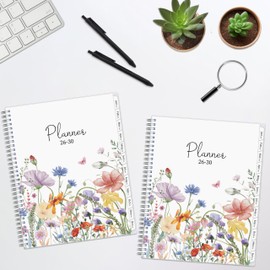 Monthly Planner 2026-2030, 5-Year Calendar Planner 2026-2030, Jan 2026 – Dec 2030, 8.5 x 11 In, Ruled Spread, Flexible Cover, Spiral Wirebound, Pocket, 60 Coated Monthly Tabs, Notes ＆ Habit Tracker, A4 Planner, Watercolor