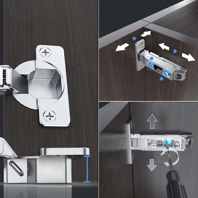GEFONG 95 Degree Half Overlay Kitchen Cabinet Soft Close Universal