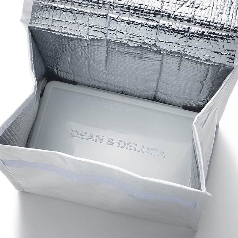 DEAN & DELUCA Lunch Bag, White, Cold Bag, Foldable, Compact,