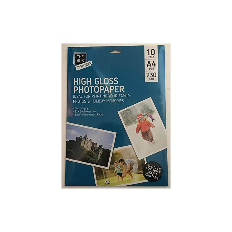 Bright White A4 High Gloss Photo Paper (29.7 x 21