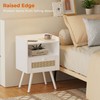 SUPERJARE Nightstands with Charging Station, Bedside Table Set of 2