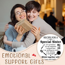 Iznomo Thoughtful Sister Gifts - Heartwarming Kitchen Towel with Family Recipe Design, Decorative Dish Towel for Cooking & Home Decor, Birthday & Appreciation Presents for Special Sisters