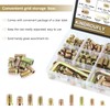 Kindroufly 146 Pieces 1/4"-20, 5/16"-18, 3/8"-16 Threaded Inserts, Nut Inserts,