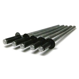 Black Pop Rivets 1/8 Diameter #4 All Aluminum Painted Blind Rivets 4-3, 1/8" x 3/16" Grip QTY 1000