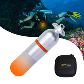 ORCATORCH SD01PRO Upgraded Bright Dive Signal Light, Submersible Beacon Mini Tank Marker Light with Constant and Flashing Modes, for Scuba Diving and Night Time Visibility (Orange)
