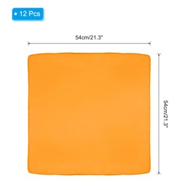 PATIKIL 21"x21" Large Solid Color Bandanas, 12 Pack Bulk Blank Head Bandannas Multifunctional Headband Scarf Neckerchief for Women and Men, Gold Tone