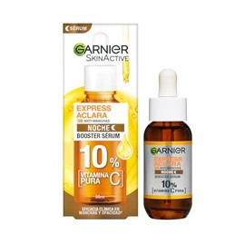 Garnier. Serum Noche Antimanchas con 10% Vitamina C Pura 30 ml + L'Oréal Paris. Protector Solar Diario FPS50 UV Defender AntiBrillo 40ml
