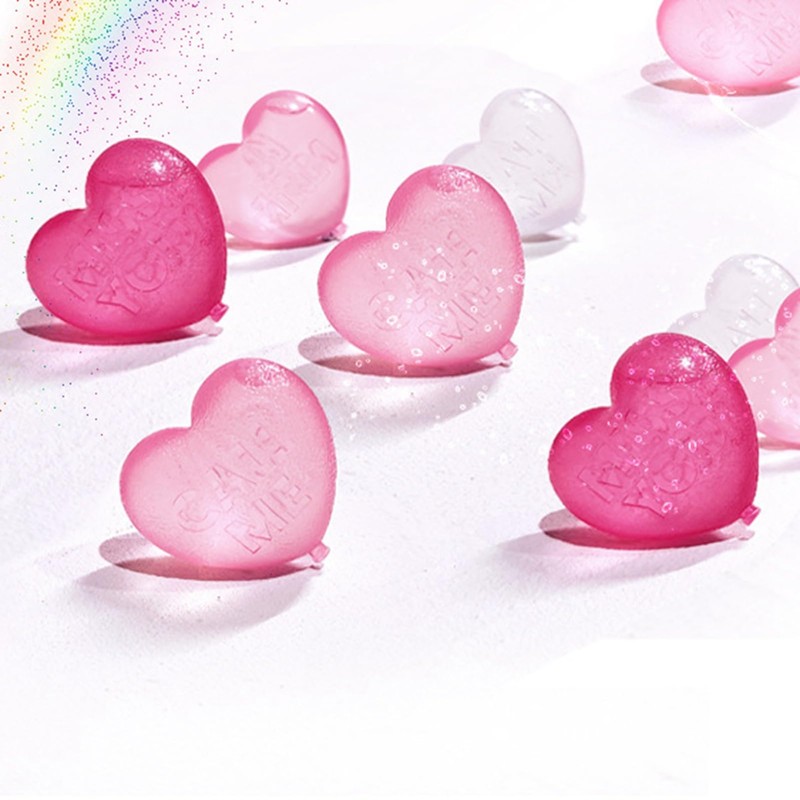 Reusable Ice Cubes, 15 Pack Colorful Heart Shaped Ice Cubes