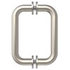 CRL 6" Brushed Nickel (BM Series) Tubular Back-To-Back Pull Handle