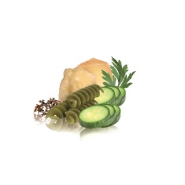 De Cecco Pasta, Spinach Fusilli No.34, 12 OZ (Pack of 12) - Made in Italy, High in Protein & Iron, Bronze die (VKP0034)