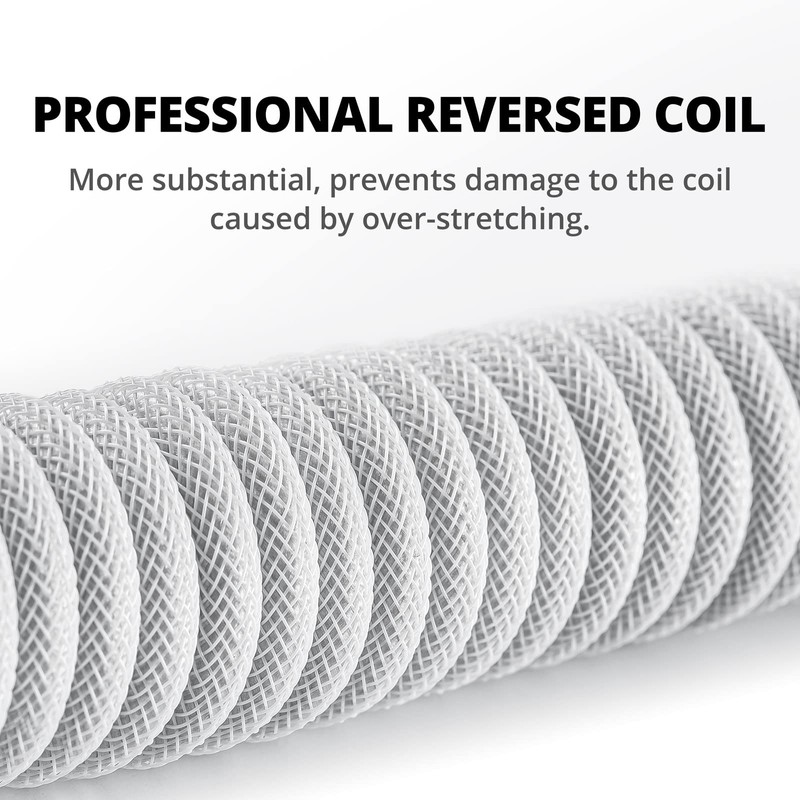 GunMjo Pro Custom Coiled USB C Cable for Gaming Keyboards,