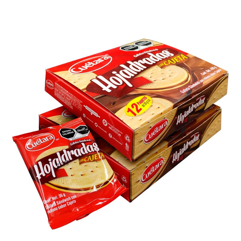 Farvisan Pack de Galletas Sandwich Hojaldradas (galleta maria) con Relleno