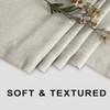 KOUFALL Linen Waterproof Linen Fabric Shower Curtain for Bathroom 72x80