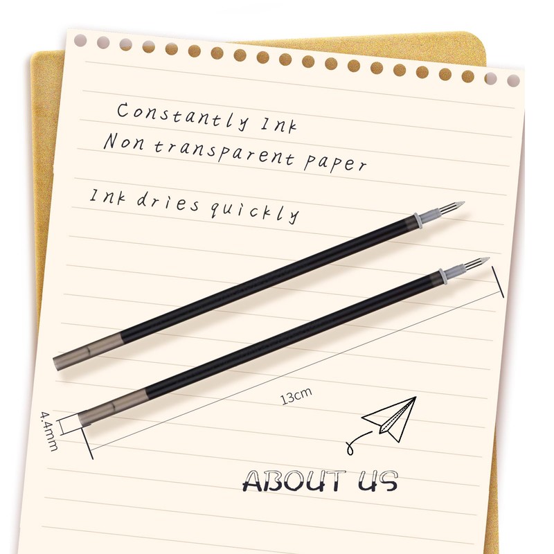 Littleboyn 15 x Erasable Refills, Black, Compatible with Legami, Easy