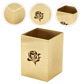 Ciieeo Pen Holder Organizer Stainless Steel Desktop Sundries Holder for Office Classroom and Home Use Stylish and Functional Pencil Cup for Markers and Makeup Brushes