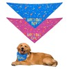 Pack of 2 Pet Triangular Scarf, Birthday Printed Triangular Scarf, Dog Scarf, Dog Triangular Scarf, Pet Birthday Decoration