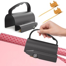 Gift Wrapping Paper Roll Cutter with Handle, 2 Replaceable Blades, for Birthdays, Thanksgiving, Christmas