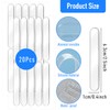 20PCS Cabinet Door Bumpers, Clear Rubber Bumpers Stripes Chair Wall