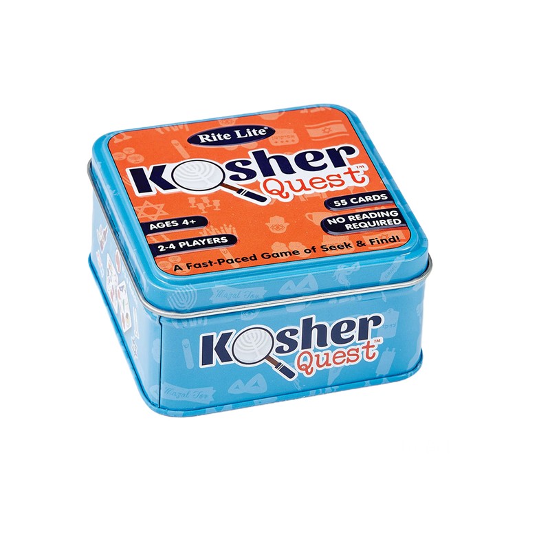 R&L KosherQuest Juego en lata coleccionable, juego de ritmo rápido