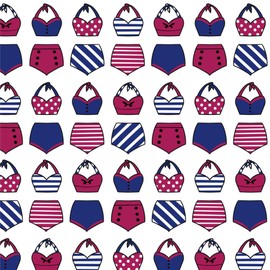 GRAPHICS & MORE Retro Vintage Women's Swimsuit Pattern Gift Wrap Wrapping Paper Rolls