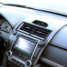 Car Dashboard Central A/C Outlet Vent Panel Sticker Compatible with Toyota Camry 2012 2013 2014 Interior Trim Accessories