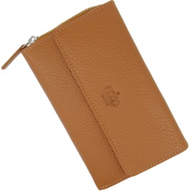 Baur Women's Genuine Leather Purse | Purse with RFID Protection | Large Wallet Many Card Slots | Wallet with Coin Compartment & Zip | Women's Purses, Cognac, 16x10x3cm, Classic